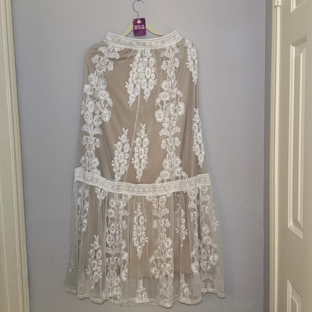 Altar'd State White Floral Maxi Skirt